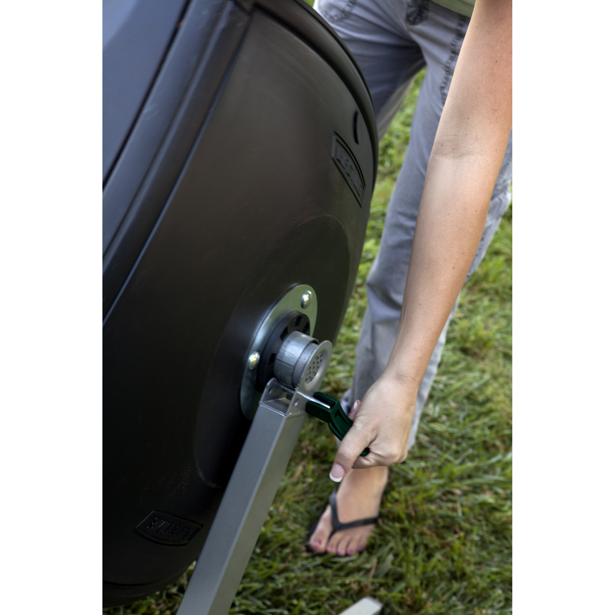 Doppelkomposter 'Kompost-Zwilling' schwarz 143,5 x 110,4 x 79,4 cm 380 l