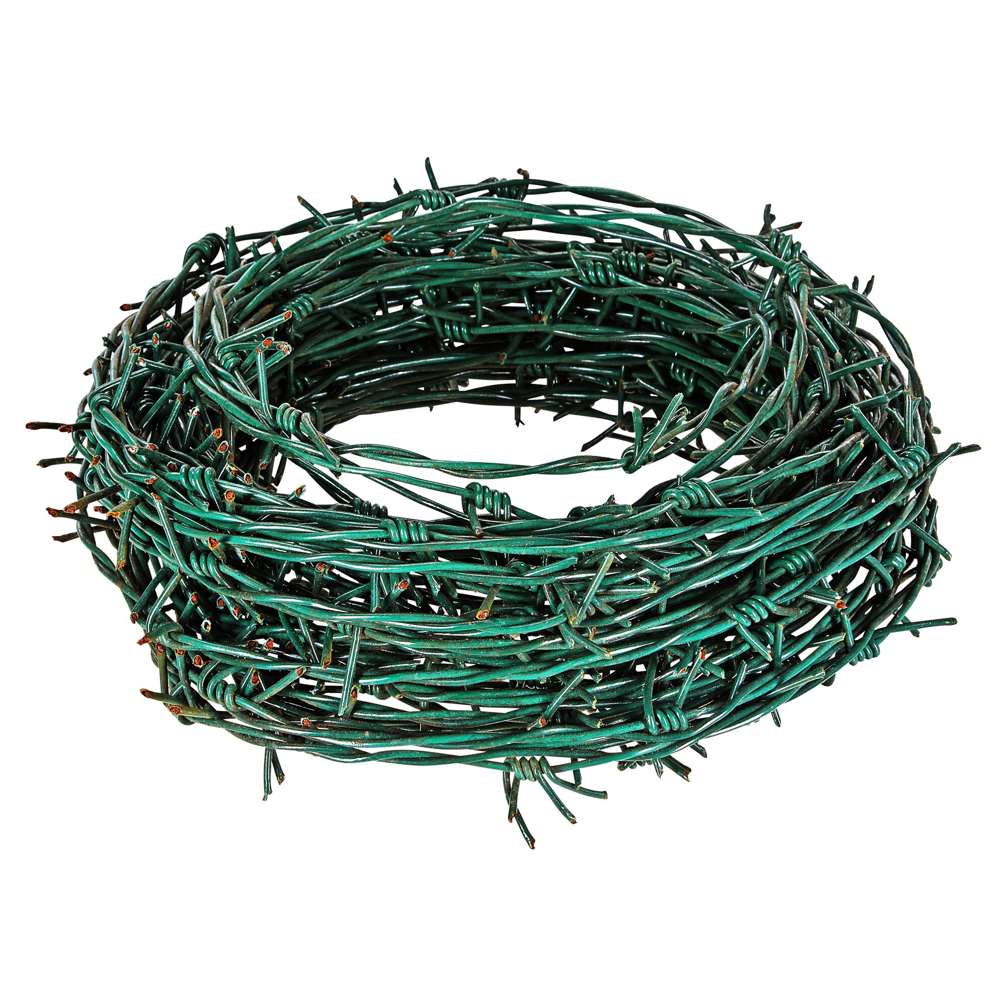 Rolle grüner Stacheldraht