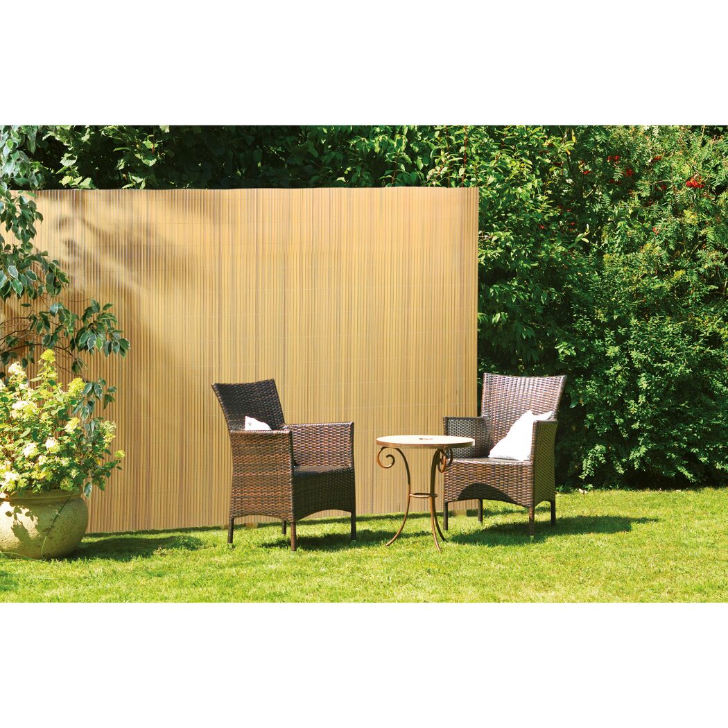 Bambusmatte Rügen als Sichtschutz im Garten