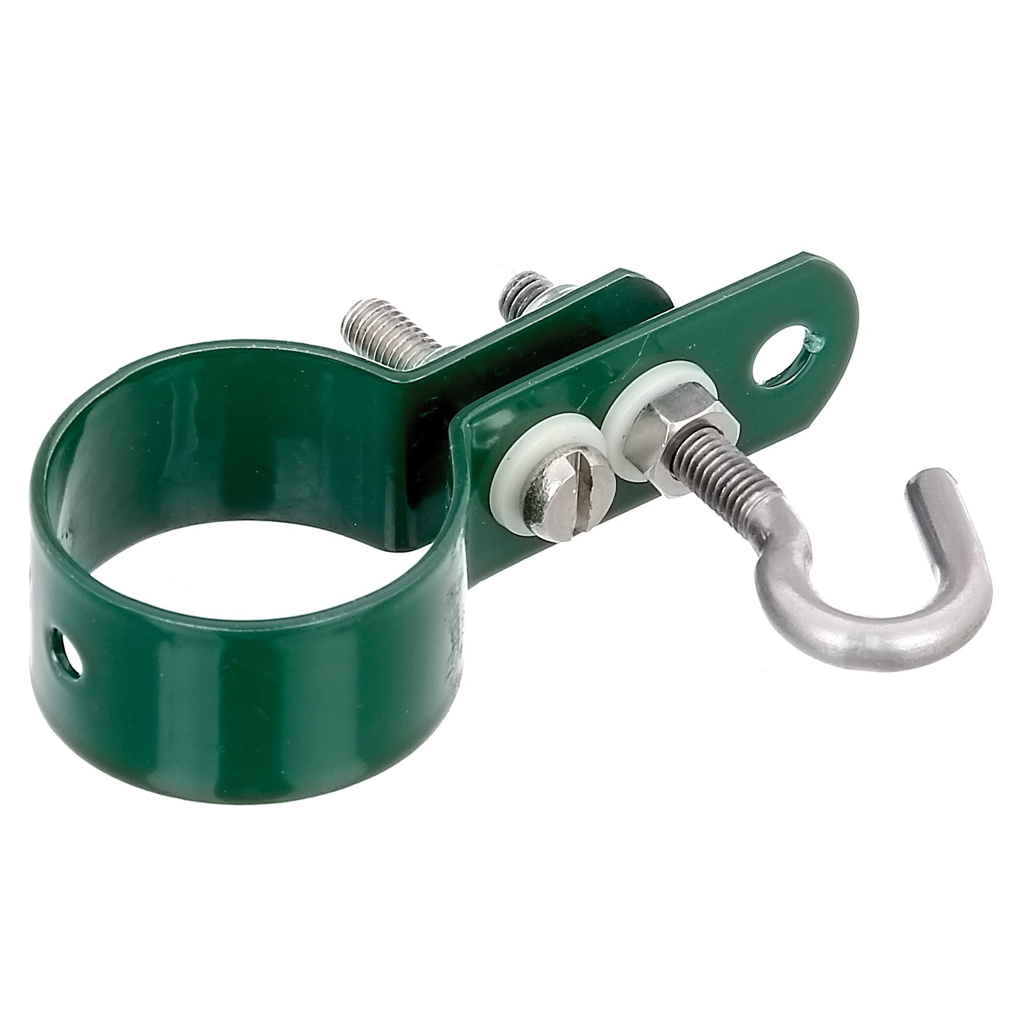 Grüne Schelle für Geflechtspannstäbe mit Haken