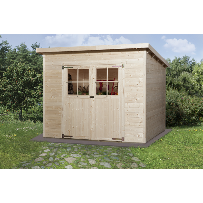 Bild von Blockbohlenhaus 'Nova' Größe 2, naturfarben