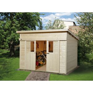 Gartenhaus Massivholz naturbelassen 295 x 213 cm