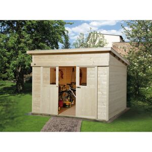 Gartenhaus Massivholz naturbelassen 295 x 299 cm