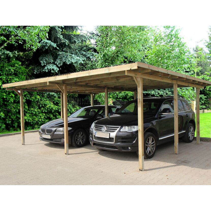 Doppelcarport 595 x 495 cm