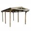 Einzelcarport aus Holz mit PVC-Dach