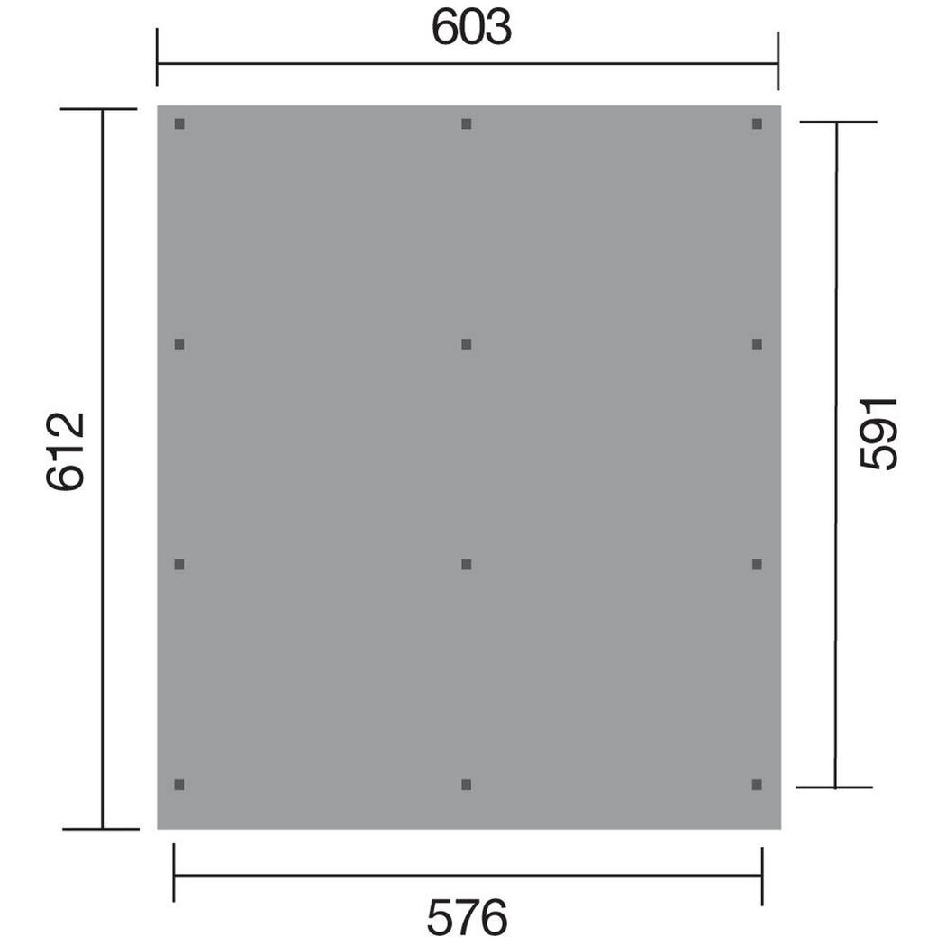 Flachdach-Doppelcarport 618 Gr.2