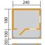 Gartenhaus Nature 1 mit Maßen