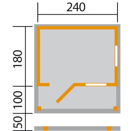 3. Bild von Gartenhaus '820' A 240 x 180 cm, naturfarben