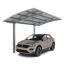 Einzelcarport 'Portoforte Typ 80 SC' edelstahlfarben 270 x 495 x 298 cm