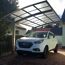 Einzelcarport 'Portoforte Typ 80 SC' edelstahlfarben 270 x 495 x 298 cm