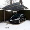 Carport 'Portoforte 110 SC' edelstahlfarben 270 x 495 x 298 cm