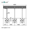 Carport 'Portoforte 110 SC' edelstahlfarben 270 x 495 x 298 cm