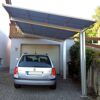 Einzelcarport 'Linea Typ 60 SC' edelstahlfarben 273 x 495 x 294 cm