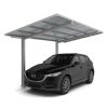 Einzelcarport 'Linea Typ 80 SC' edelstahlfarben 273 x 495 x 294 cm
