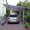 Einzelcarport 'Linea Typ 80 SC' edelstahlfarben 273 x 495 x 294 cm