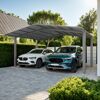 Carport 'Linea 80 SC' edelstahlfarben 546 x 495 x 294 cm