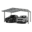Carport 'Linea 80 SC' edelstahlfarben 546 x 495 x 294 cm