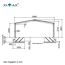 Carport 'Linea 80 SC' edelstahlfarben 546 x 495 x 294 cm