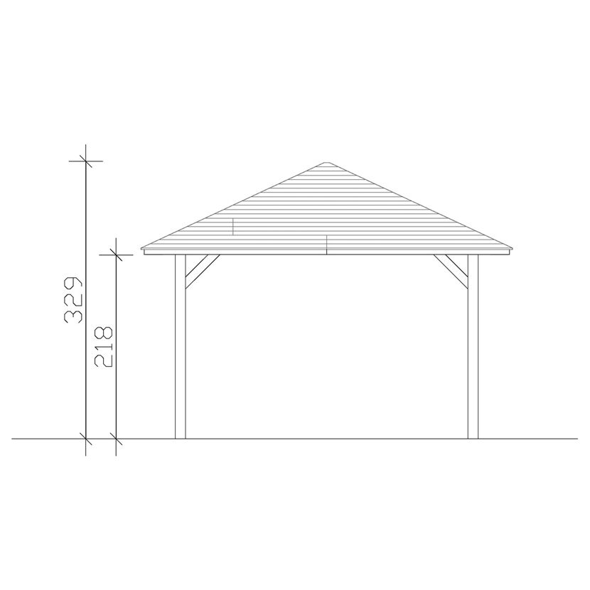 Pavillon Cannes mit Maßen