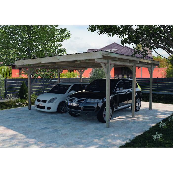 Weka Doppelcarport 616 500 X 247 X 500 Cm Ç Toom Baumarkt