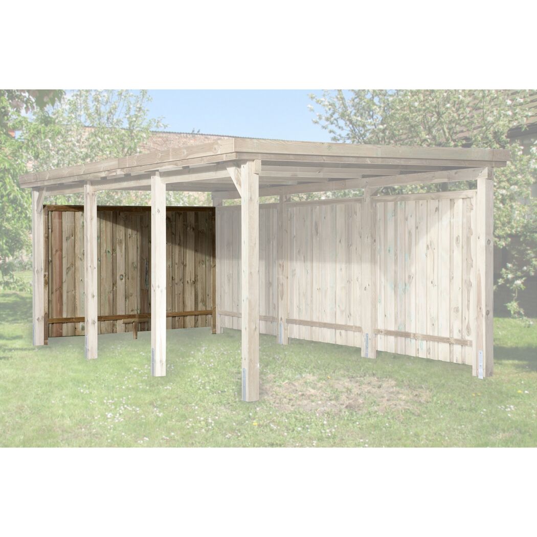 Holz Carport Rückwand