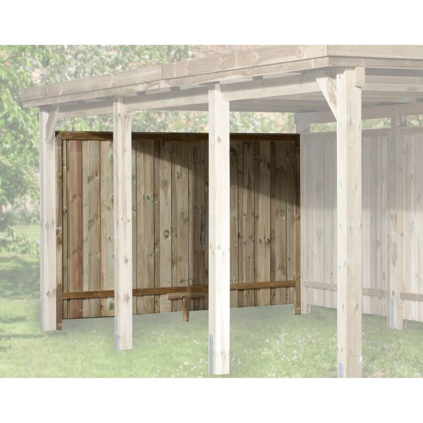 Rückwand für Carport aus Holz