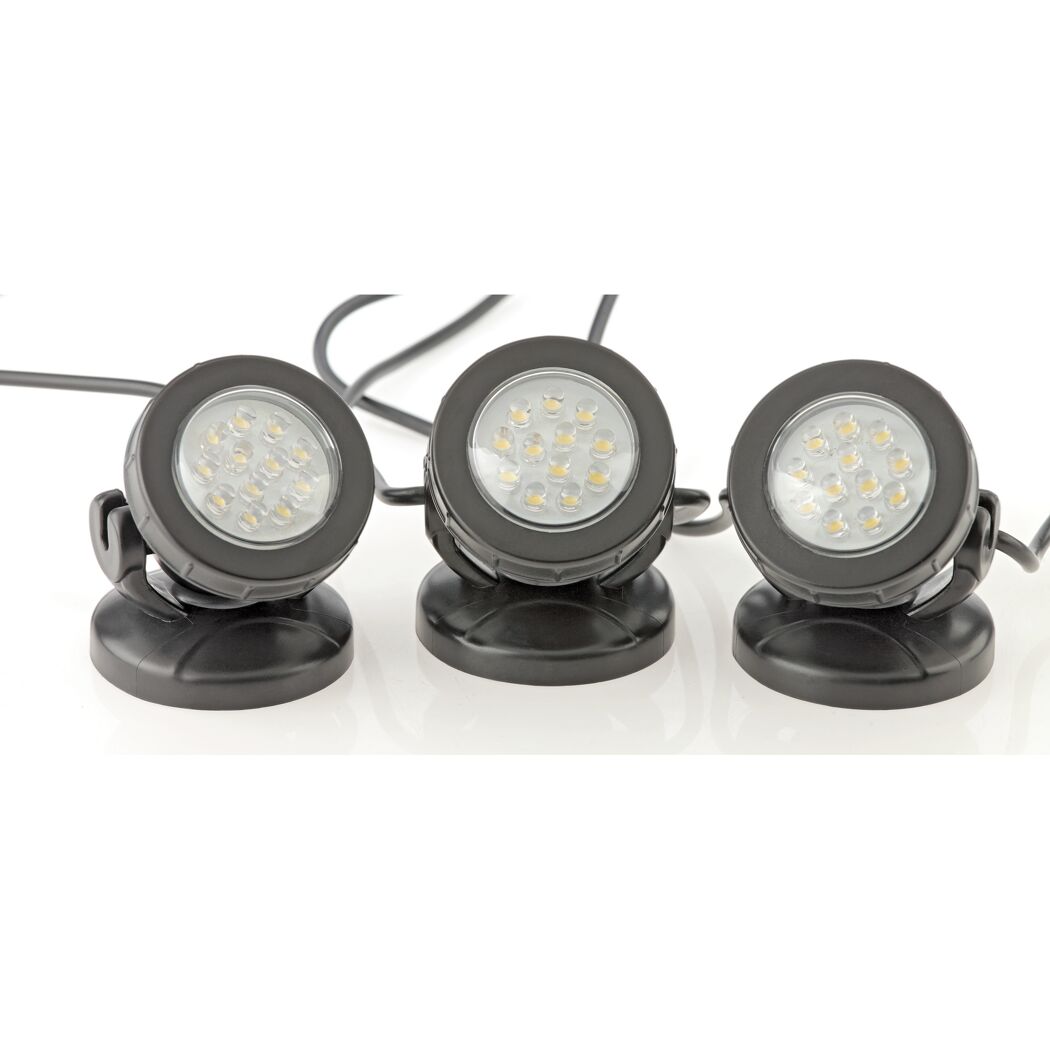 Drei LED-Teichleuchten Pontec PondoStar