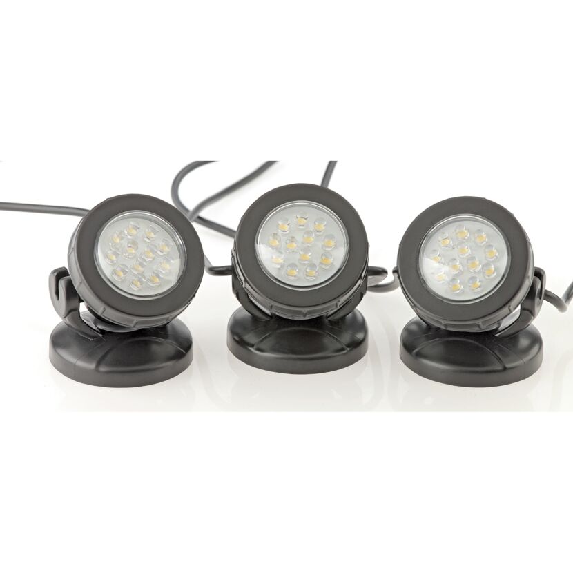 Drei LED-Teichleuchten Pontec PondoStar