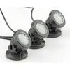 Drei schwarze LED-Teichleuchten Pontec PondoStar