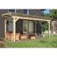 Überdachte Terrasse mit Gartenmöbeln