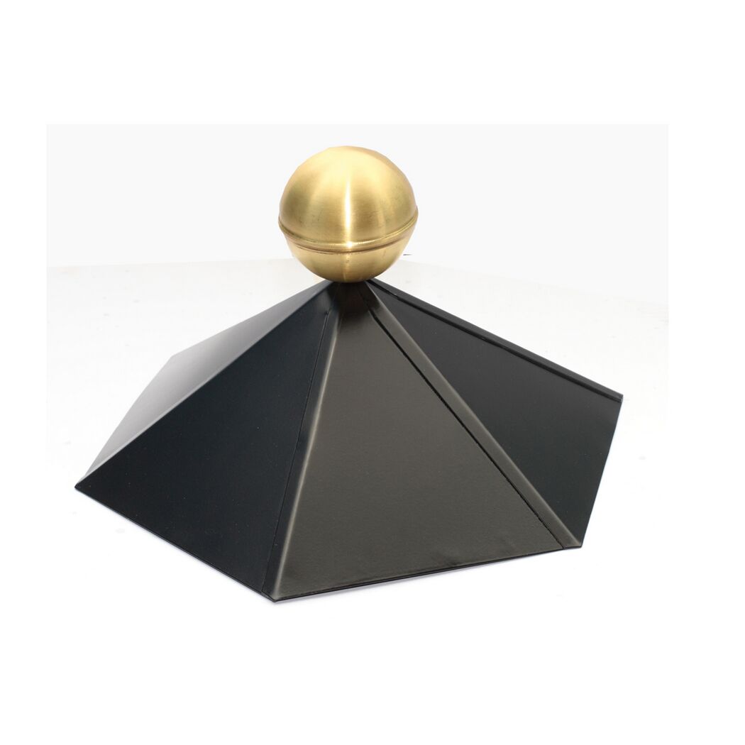 Firstkappe 35 x 19 cm schwarz