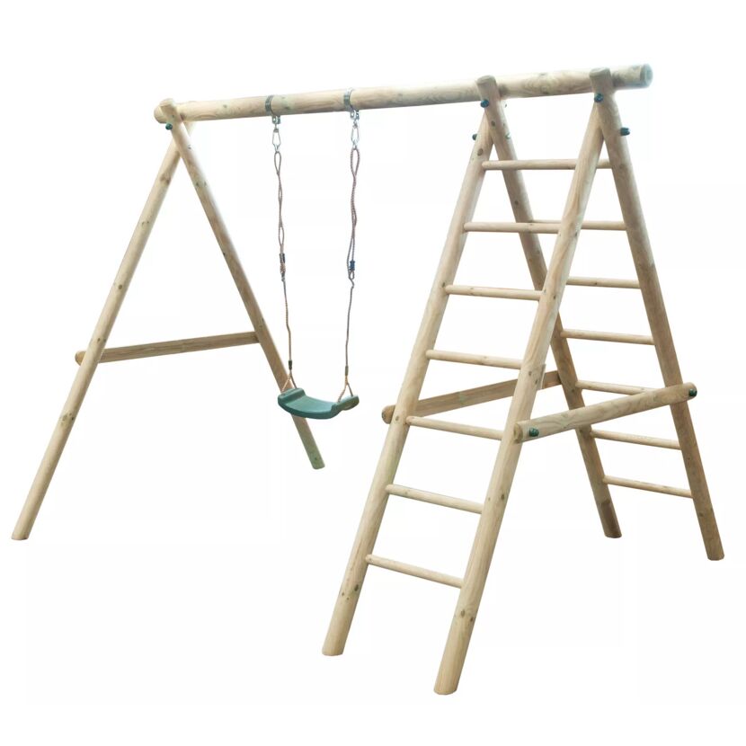 Holzschaukel mit Leiter