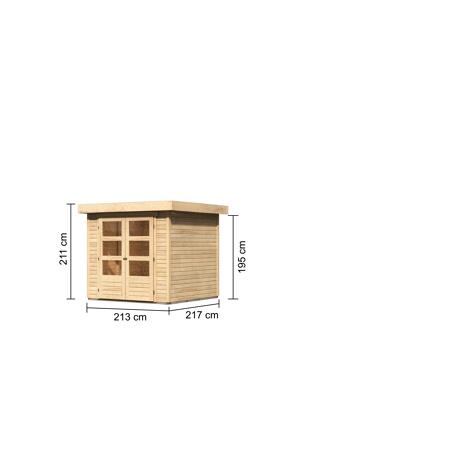 3. Bild von Gartenhaus 'Dornhan 2' 213 x 217 x 211 cm naturfarben