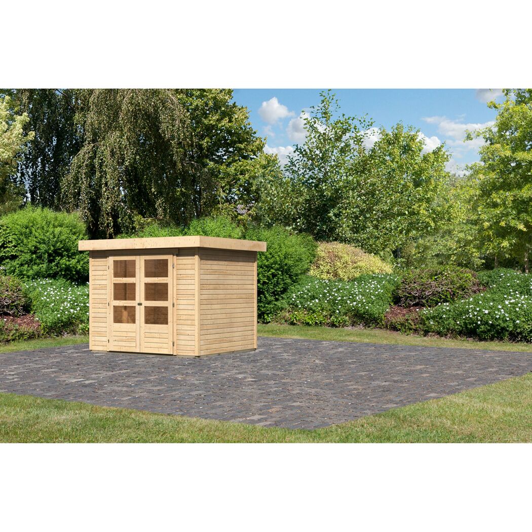 Gartenhaus 'Dornhan 3' 242 x 217 x 211 cm naturfarben