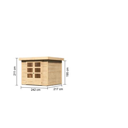 4. Bild von Gartenhaus 'Dornhan 3' 242 x 217 x 211 cm naturfarben