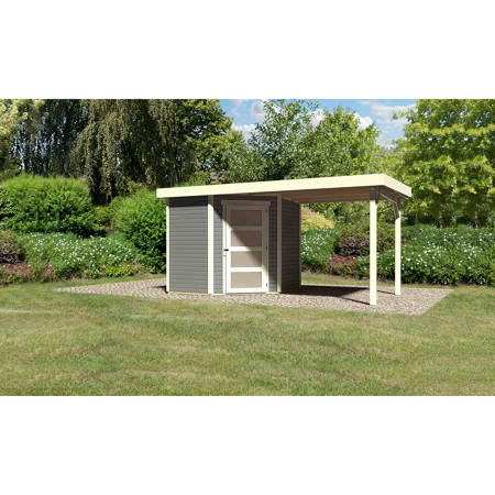 Bild von Karibu Systemhaus Dohren 3 Set 1  Anbau inkl. 2,20 m terragrau