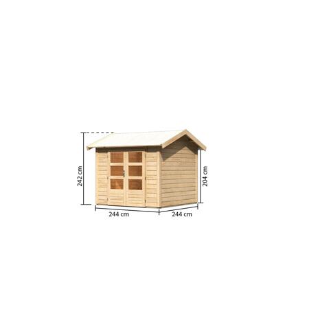 3. Bild von Gartenhaus 'Mylau 3' 244 x 244 x 242 cm naturfarben