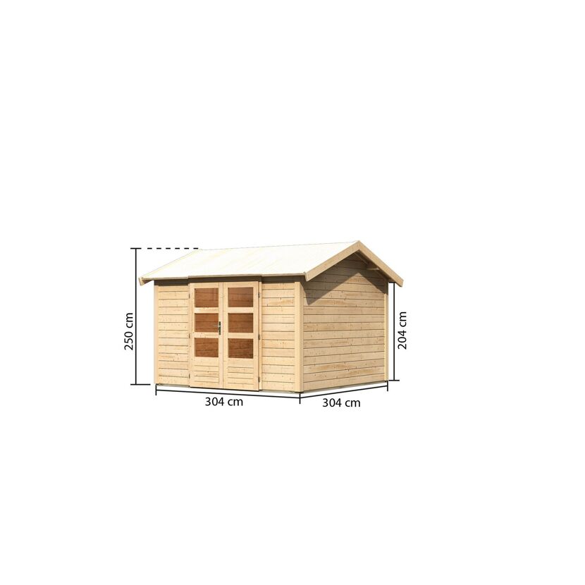 Gartenhaus aus Holz mit Maßen
