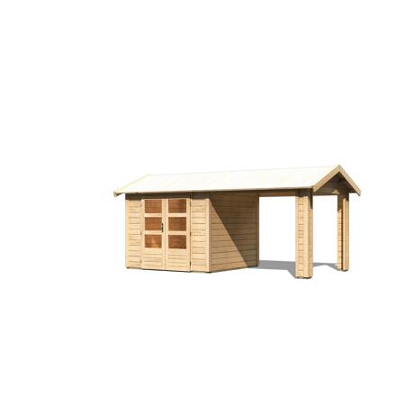 5. Bild von Gartenhaus 'Mylau 3' mit Anbaudach 480 x 244 x 242 cm naturfarben