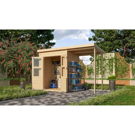 2. Bild von Flachdachhaus 'Heimfeld 1' naturfarben 182 x 126 x 220 cm naturfarben