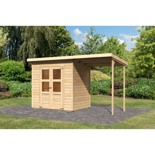 Bild von Flachdachhaus 'Heimfeld 2' naturfarben 212 x 154 x 220 cm naturfarben