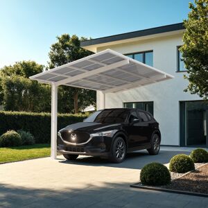 Einzelcarport 'Linea Typ 80 WW' weiß 273 x 495 x 294 cm