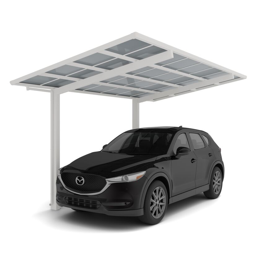 Einzelcarport 'Linea Typ 80 WW' weiß 273 x 495 x 294 cm