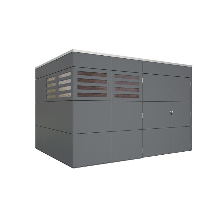 SKANHOLZ Gartenhaus 'Brisbane 3' 253 x 253 cm schiefergrau ...