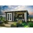 Gartenhaus GH Texel grau mit Sitzecke