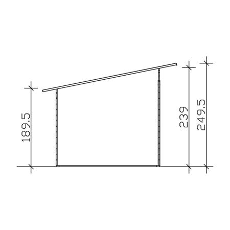 5. Bild von Gartenhaus 'Texel' 550 x 250 cm schiefergrau