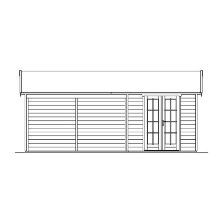 6. Bild von Gartenhaus 'Tilburg' 613 x 380 cm fichtefarben