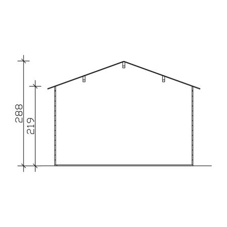 5. Bild von Gartenhaus 'Tilburg' 613 x 380 cm schiefergrau