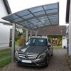 Einzelcarport 'Portoforte Typ 60 MR' edelstahlfarben 270 x 495 x 298 cm