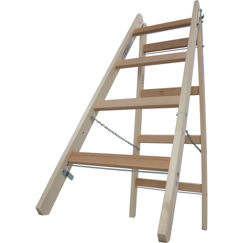 Sprossenstehleiter 'Stabilo' Holz 2 x 4 Stufen